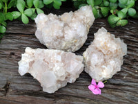 Natural Spirit Quartz Clusters x 3 From Boekenhouthoek, South Africa