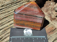 Polished Banded Tiger Iron / Muggle Stone Points x 6 From Northern Cape, South Africa