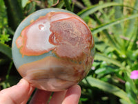 Polished Polychrome Jasper Spheres x 2 From Mahajanga, Madagascar