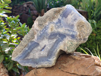 Natural Blue Lace Agate Geode Specimen x 1 From Malawi