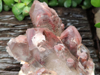 Natural Red Hematoid Quartz Clusters x 2 From Karoi, Zimbabwe