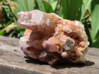 Natural Red Hematoid Quartz Clusters x 2 From Karoi, Zimbabwe