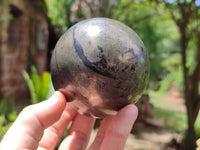 Polished Rare Pharaoh Stone Pyrite in Basalt Sphere-Balls x 3 From Iron Duke Mine, Zimbabwe