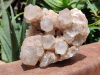 Natural Smokey Phantom Quartz Clusters x 2 From Luena, Congo