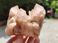 Natural Smokey Phantom Quartz Clusters x 2 From Luena, Congo