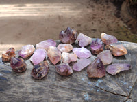 Natural Zululand Amethyst Single Crystals x 20 from Jozini, South Africa