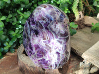 Polished Chevron Amethyst Standing Free Form x 1 From Madagascar