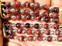 Polished Vintage La Fon Watch with Red Tigers Eye Beads - Sold Per Item - From South Africa