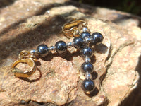 Polished Pair of Hematite Long Bead Earrings - Sold per Pair - From Southern Africa