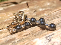 Polished Pair of Hematite Long Bead Earrings - Sold per Pair - From Southern Africa