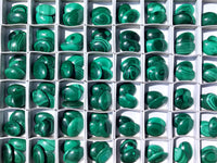 Hand Made Flower Banded Malachite Cabochons - Sold Per Item - From Congo