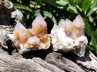 Natural Amethyst Spirit Quartz Clusters x 12 From Boekenhouthoek, South Africa