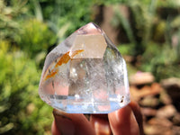 Polished Clear Quartz Crystals with Rainbow Veils x 12 From Madagascar