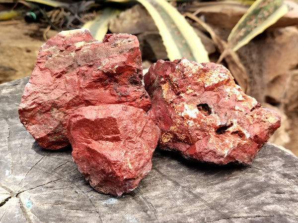 Natural Red Jasper Cobbed Specimens x 9 From Northern Cape, South Africa