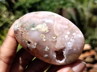 Polished Flower Agate Gallet / Palm Stones x 12 From Madagascar