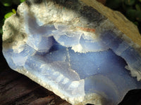 Natural Blue Lace Agate Geode Specimen x 1 From Malawi