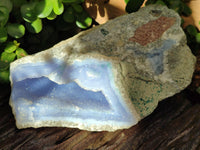 Natural Blue Lace Agate Geode Specimen x 1 From Malawi