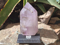 Polished Window Amethyst Quartz Crystal x 1 From Akansobe, Madagascar