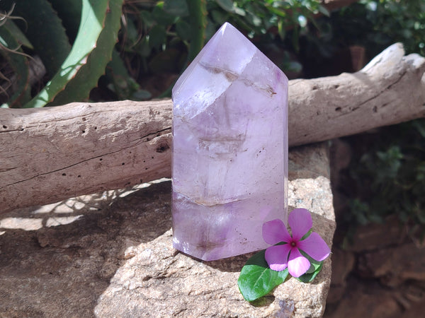 Polished Window Amethyst Quartz Crystal x 1 From Akansobe, Madagascar