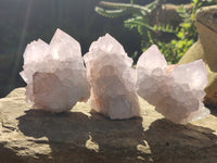 Natural Amethyst Spirit Quartz Clusters x 12 From Boekenhouthoek, South Africa