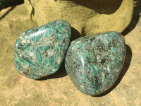 Polished Emerald Mica In Matrix Free Forms x 3 From Mutoko, Zimbabwe