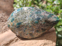 Polished Emerald Mica In Matrix Free Forms x 3 From Mutoko, Zimbabwe