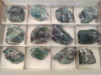 Natural Watermelon Fluorite Cobbed Specimens x 12 From Uis, Namibia