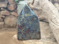 Polished Bastite Dragons Blood Stone Points x 3 From Tshipise, South Africa