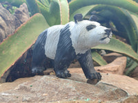 Hand Made Soapstone Panda Carving x 1 From Zimbabwe