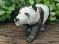 Hand Made Soapstone Panda Carving x 1 From Zimbabwe