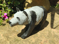 Hand Made Soapstone Panda Carving x 1 From Zimbabwe