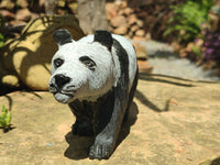 Hand Made Soapstone Panda Carving x 1 From Zimbabwe