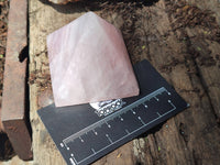 Polished Rose Quartz Pyramids x 5 From Madagascar