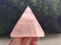 Polished Rose Quartz Pyramids x 5 From Madagascar