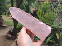 Polished Rose Quartz Points x 2 From Madagascar