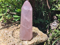 Polished Rose Quartz Points x 2 From Madagascar