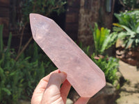 Polished Rose Quartz Points x 2 From Madagascar