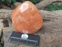 Polished Orange Twist Calcite Standing Free Forms x 2 From Madagascar