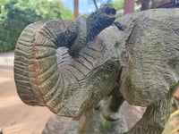 Polished Green Verdite Elephant Sculpture x 1 From Zimbabwe