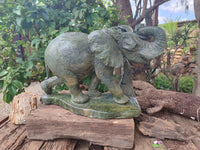 Polished Green Verdite Elephant Sculpture x 1 From Zimbabwe