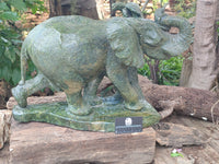 Polished Green Verdite Elephant Sculpture x 1 From Zimbabwe