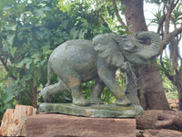 Polished Green Verdite Elephant Sculpture x 1 From Zimbabwe