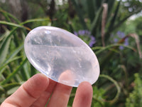 Polished Girasol Pearl Quartz Palm Stones x 12 From Madagascar