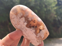 Polished Flower Agate Standing Free Forms x 5 From Antsahalova, Madagascar