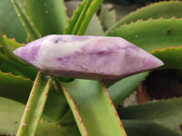 Polished Double Terminated Lepidolite Points x 6 From Madagascar