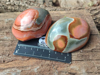 Polished On One Side Polychrome Jasper x 6 From Mahajanga, Madagascar