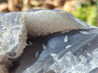 Natural Blue Lace Agate Geode Specimens x 3 From Malawi