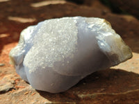 Natural Blue Lace Agate Geode Specimens x 3 From Malawi