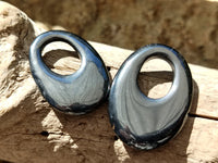 Polished Silver Hematite Oval Pendant - Sold Per Item - From China