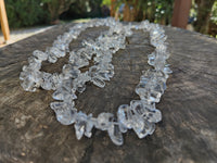 Polished Rock Crystal Hawaii Loo Bead Necklace - Sold Per Item - From Madagascar